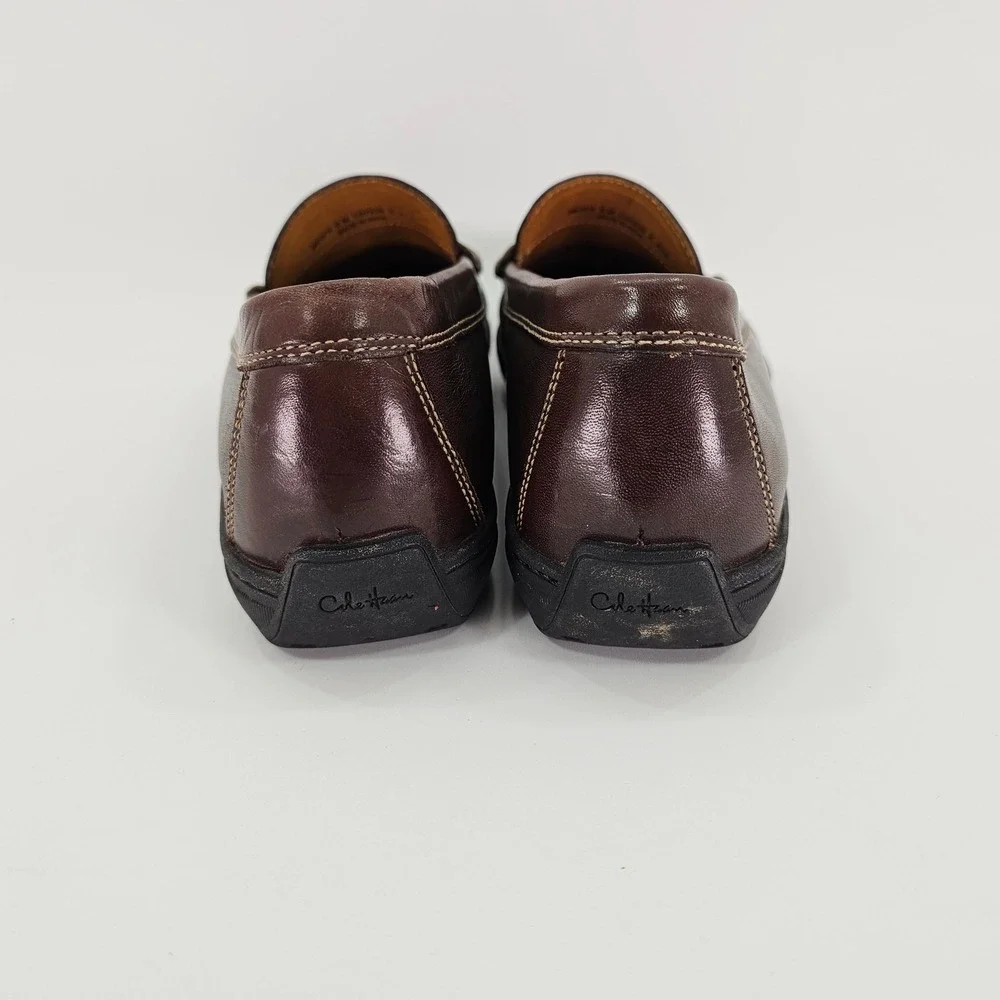 Cole Haan Mens Brown Leather Penny Loafers Moc Toe Slip On Shoes Size 9 - Picture 4 of 9